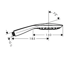 Dušo galvutė Hansgrohe Raindance Select E 150, 26550000