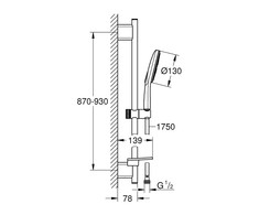 Dušo komplektas Grohe RAINSHOWER SMARTACTIVE 130 26548000