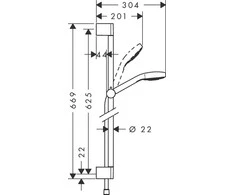 Dušo komplektas Hansgrohe Croma Select S 26560400