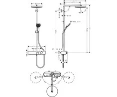 Dušo komplektas Hansgrohe Pulsify chromas 24220000