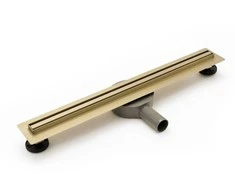 Dušo latakas REA Slim 360 Gold 80 cm, matinis auksas