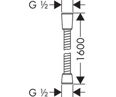 Dušo žarna 160 cm Hansgrohe 28136000