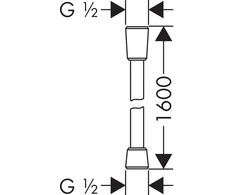 Dušo žarna Hansgrohe 28276140, 160 cm