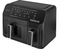 ECG AF 8300 Dual Fry karšto oro gruzdintuvė, 5,2 l + 3,1 l, temperatūros nustatymas 80-200 °C, 60 min laikmatis