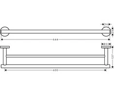 Dvigubas rankšluosčių laikiklis Hansgrohe Logis Universal 41712000