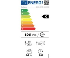 Electrolux džiovyklė siltumsūkņa 9kg EW8D495MCE