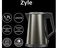 Elektrinis virdulys Zyle ZY221BK, su temperatūros palaikymo funkcija, 1,7 l