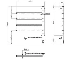 Elektrinis rankšluosčių džiovintuvas Navin Arabesque 480 x 600 Sensor, baltas, 12-123033-4860