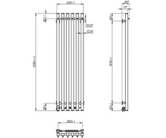 Elektrinis rankšluosčių džiovintuvas Navin Levante 3301200 Sensor, 12-857053-3312 (laidas dešineje)
