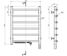 Elektrinis rankšluosčių džiovintuvas Navin Kamelia 480*600 Sensor su laikmačiu, 10-007133-4860, (lai