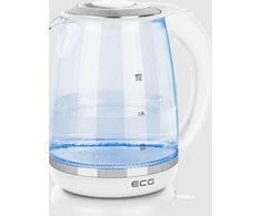 ECG Elektrinis virdulys RK 2020 Baltas Glass, 2 L, 360° base with power cord storage, Mėlyna backlight, 1850-2200 W