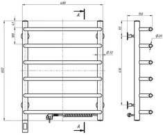 El.rankšluosčių džiovintuvas Navin Simfonia 480*600 Sensor su laikmačiu dešinė 10-009033-4860