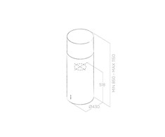 Gartraukis Elica TUBE PRO ISLAND IX/A/43