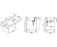 Granitinė plautuvė ALVEUS ROCK 130-03 +sif+vent ruda 4203003