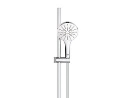 Grohe Dušo komplektas Smart ACTIVE (stovas L-90, žarna-1,75m, 130 galvutė-3 srovės),chromas/balta 26579LS0