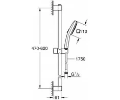 Grohe Dušo komplektas Tempesta Cube 110 26748003