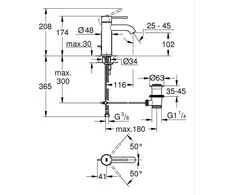 Grohe Praustuvo maišytuvas Essence New 23589GN1