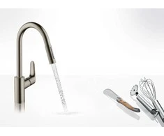 Hansgrohe Focus M41 virtuvės maišytuvas su ištraukiamu purkštuvu, 2 srovės (31815800)