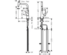 Hansgrohe Maišytuvas HG Talis Select M51 73853000
