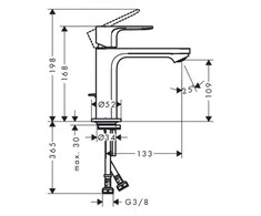 Hansgrohe Praustuvo maišytuvas HG Rebris E .110 pop 72557670