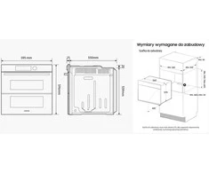 Įmontuojama dviguba orkaitė Samsung NV7B5745PAK