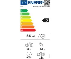 Įmontuojama indaplovė Beko BDIN25324