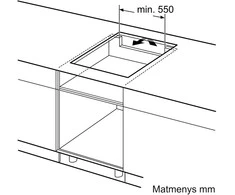 Įmontuojama indukcinė kaitlentė Bosch PUE612BB1J, balta