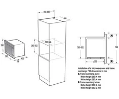 Įmontuojama mikrobangų krosnelė Hisense BIM325G42BG, 25 l