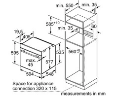 Įmontuojama orkaitė Bosch HBG7784B1, su pirolize