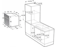 Įmontuojama orkaitė Gorenje BO6735E05B + dujinė kaitlentė Gorenje G641EB