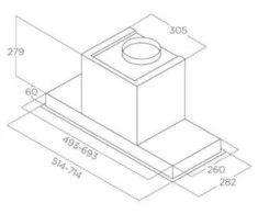 Gartraukis Elica HIDDEN 2.0 BL MAT/A/52