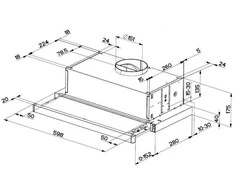 Įmontuojamas gartraukis Faber Flexa NG GLASS W A60