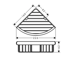Kampinė lentynėlė Hansgrohe Logis Universal 41710000