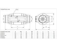 Ventiliatorius Palau TD 500/160 SILENT *230-240V50/60* kanāla ventilators