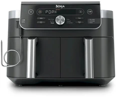 Karšto oro gruzdintuvė Ninja Dual Zone XL DZ950EU, pilka sp., 2470 W, 9.5 l + išmanus termometras