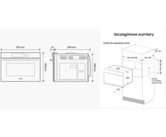 Kompaktinė orkaitė su mikrobangų funkcija Samsung NQ5B4353HBK