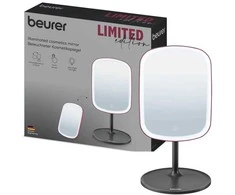 Kosmetinis veidrodis su apšvietimu Beurer BS 47 Limited, juodas/raudonas
