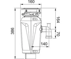 Maisto atliekų smulkintuvas Franke SLIM 125 (1,25 HP), 134.0715.094
