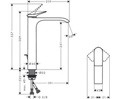 Maišytuvas Hansgrohe Vivenis 75040000
