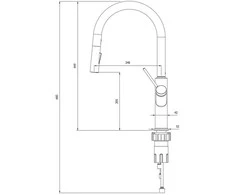 Maišytuvas Omnires BEND BE6455GL
