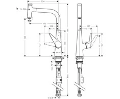 Maišytuvas plautuvei Hansgrohe Talis Select 300 Chromas 72821000