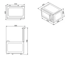 Mikrobangų krosnelė Mikrobangė Smeg MOE25X