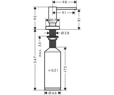 Muilo dozatorius Hansgrohe A51 40448000