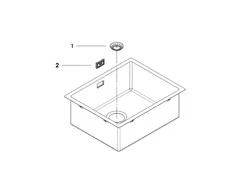 Nerūdijančio plieno plautuvė Grohe K700, 31726SD0