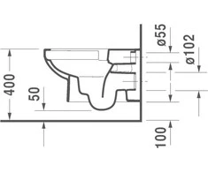 Duravit DuraStyle Basic Rimless wc pakabinamas 365x540 mm, su SC dangčiu 002079, baltas