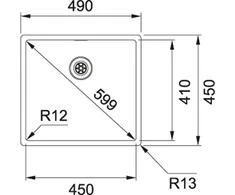 Plautuvė Franke Box BXX 110-45/ BXX 210-45 (127.0375.257)