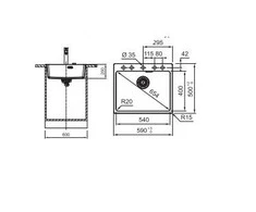 Plautuvė Franke MRG 610-54 Matte juodas 114.0658.496