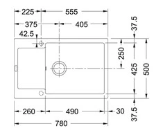 Plautuvė Franke MRG 611-78XL balta 114.0479.022