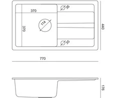 Plautuvė su maišytuvu Quadron GO MAX, TQ7744GMBEZ, smėlio