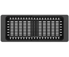 Plautuvės krepšelis Quadron B3218_BL, reguliuojamas plotis 320-460 x185 mm, juodas